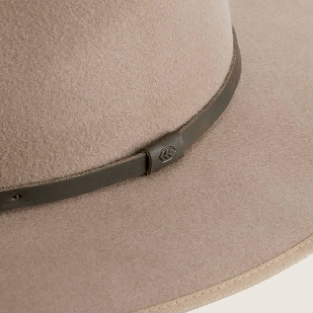 Will + Bear NEW Calloway Wool Statement Hat taupe classic wide brim - Picture 8 of 13